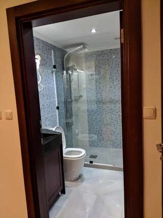 Отель Hotel and Restaurant Abas Плав Семейный номер с видом на озеро-1